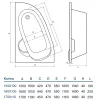 Ванна акриловая Koller Pool Karina 160х105 L (1209250136)- Фото 4